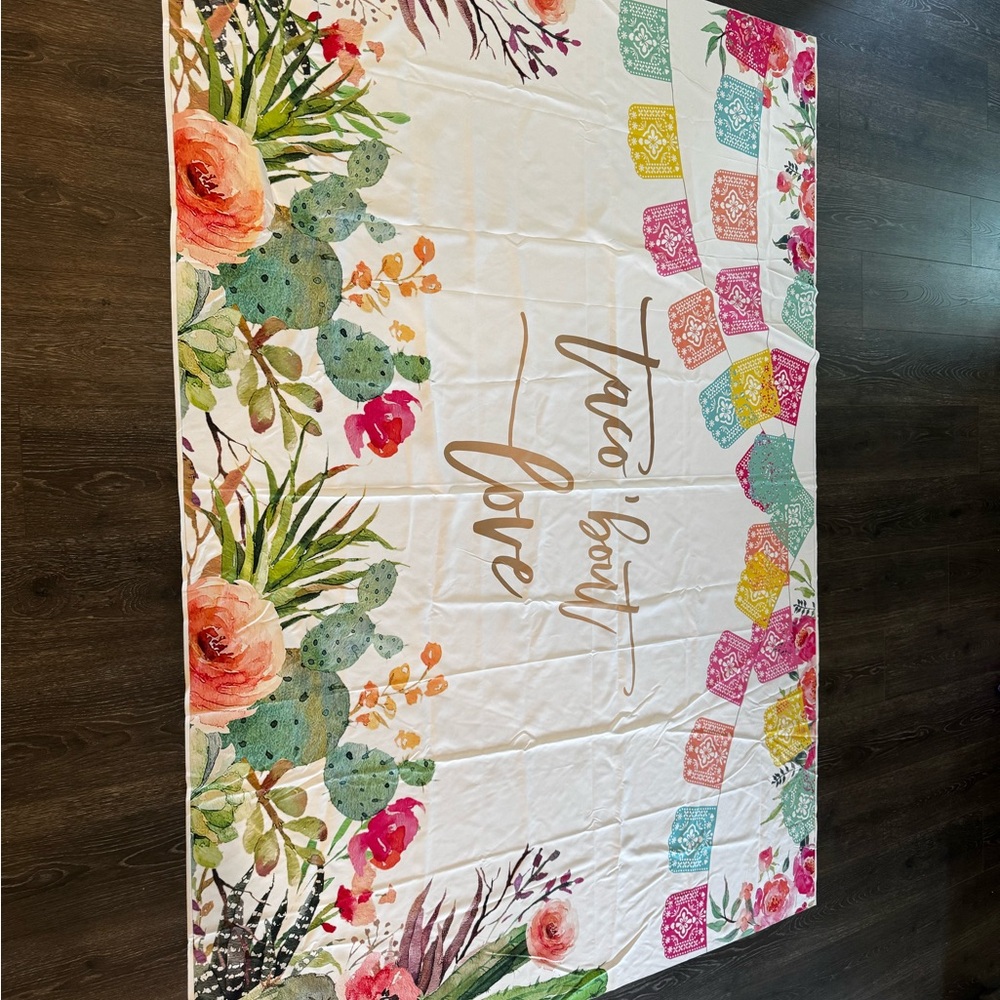 Floral Fiesta Blanketwith Colorful Accents